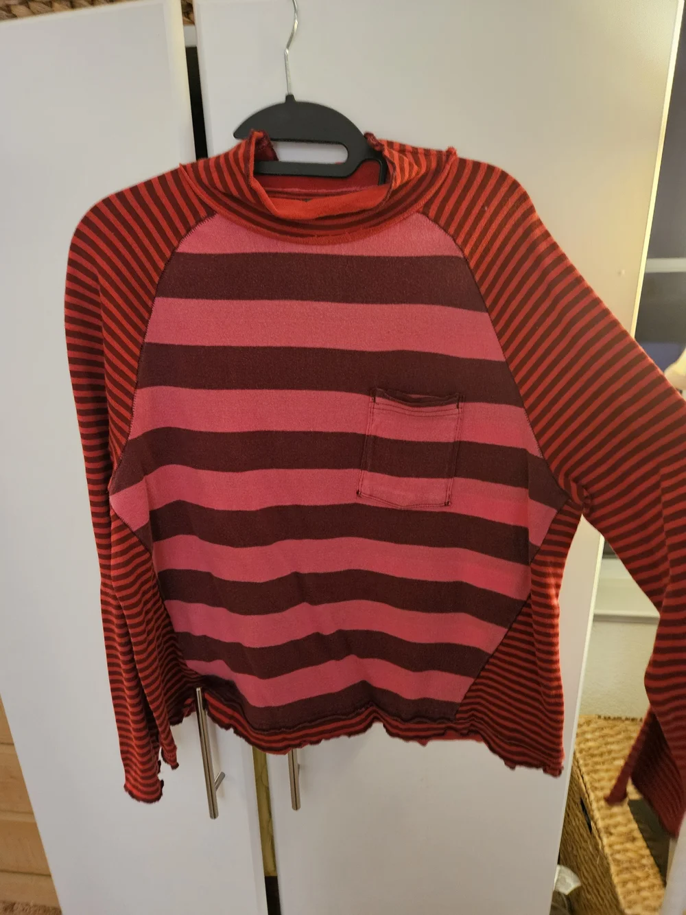 We The Free Punk Pink and Red Striped Long Sleeve Top - Picture 6 of 6